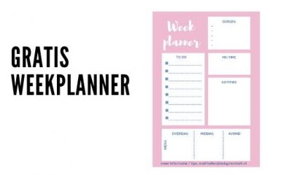 Waarom ik een weekplanner enorm handig vind!